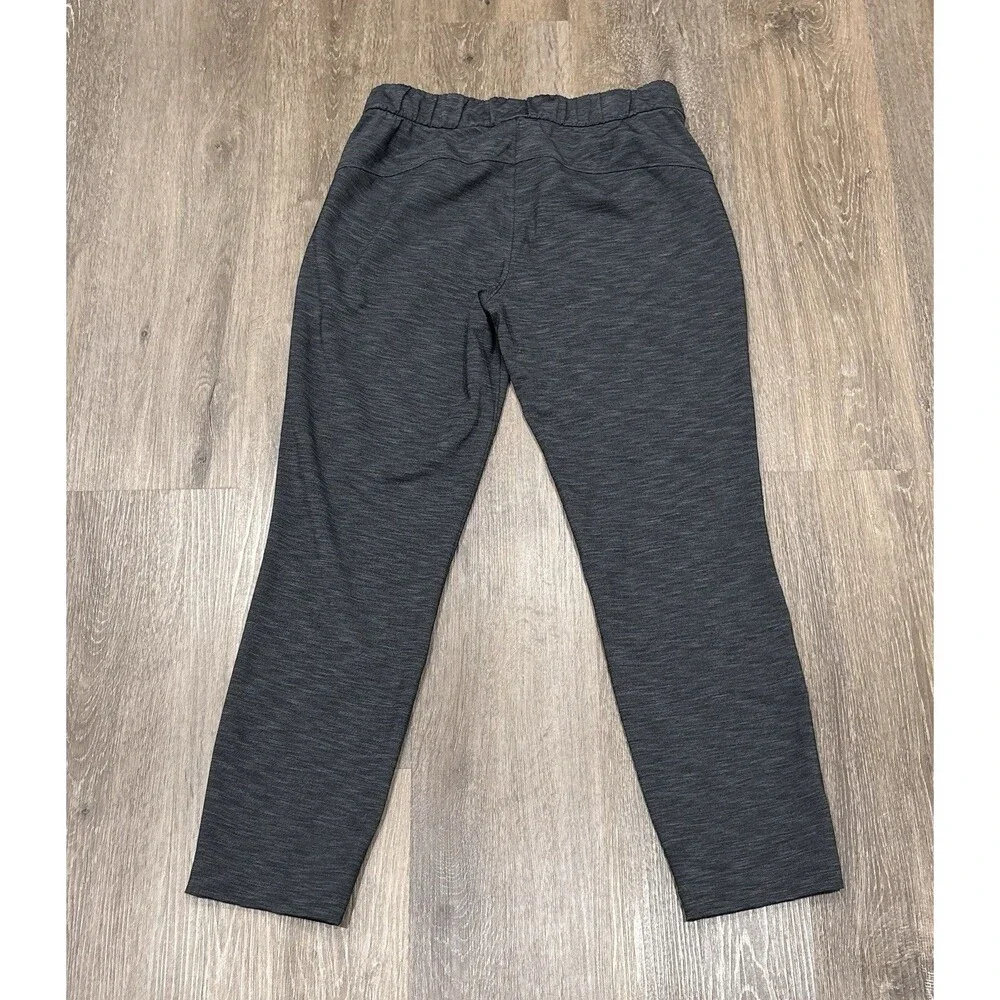 Lululemon On The Fly Pant Womens 6 Gray Heathered Black Pockets